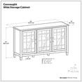 thumbnail image 4 of Simpli Home Connaught 60 inch Wide Solid Wood Traditional Wide Storage Cabinet Buffet in White, 4 of 14