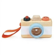 Mentari Wooden Camera Toy with Squishy Button and Kaleidoscope Lens, 3.74-inch Length (MT7305)