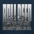 thumbnail image 2 of Rollin Hard Roll Deep Graphic T-Shirt (Small, Navy), 2 of 4
