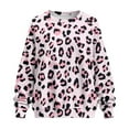 thumbnail image 4 of SCRAWLGOD Leopard Print Pink Black Crewneck Fall Sweatshirts for Women Trendy Women's Long Sleeve Pullover Tops with Pockets Fashion for Daily Wear, Spots, Office, S, 4 of 7