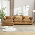 thumbnail image 3 of United We Win 112 Inch Oversized L Shaped Sectional Sofa for Living Room, Modern Chenille Cloud Couch with Removable Ottoman, Modular Sleeper Couch with Memory Foam, 3 of 9