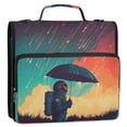 thumbnail image 5 of FORMRS Zipper Binder with Shoulder Strap 2-inch Ring 500 Sheet Capacity File Bag, Astronaut and Sky, 5 of 5