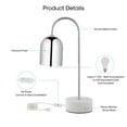 thumbnail image 3 of Inspired Home Therese Table Lamp, Marble Stone Base, Chrome, 3 of 6