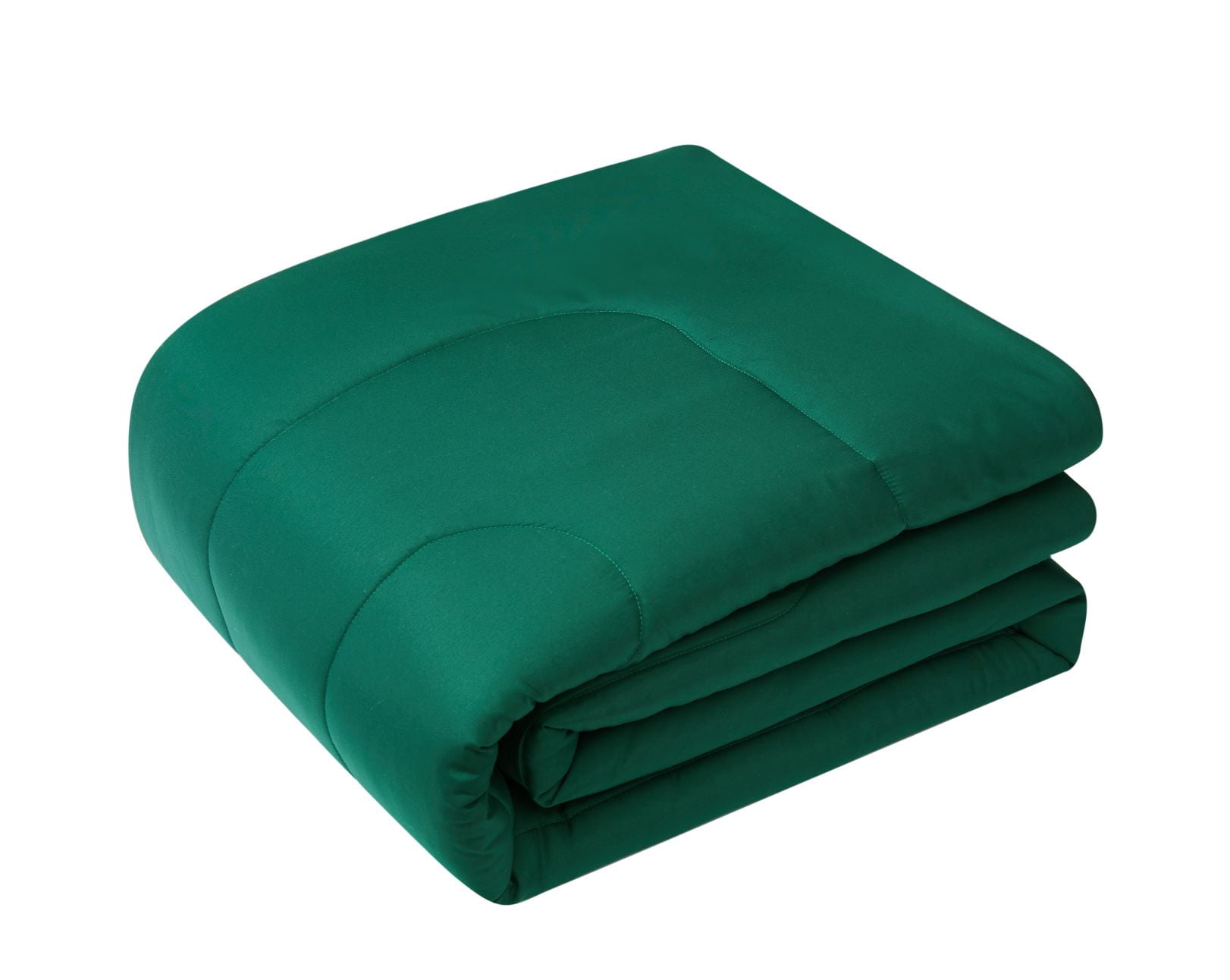 Mainstays 7 Piece Reversible Bed in a Bag Comforter Set with Sheets, Green, Queen