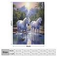 thumbnail image 4 of ARISTURING  Soft Cozy Throw Blanket for Couch, White Horse Moon,, 4 of 6