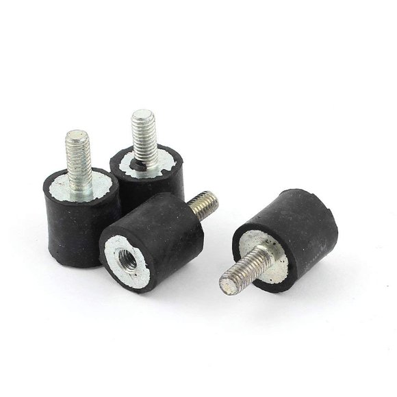 4 Pcs M5 Mâle Femelle Anti-Vibration Supports en Caoutchouc Isolateurs 15mm x 15mm