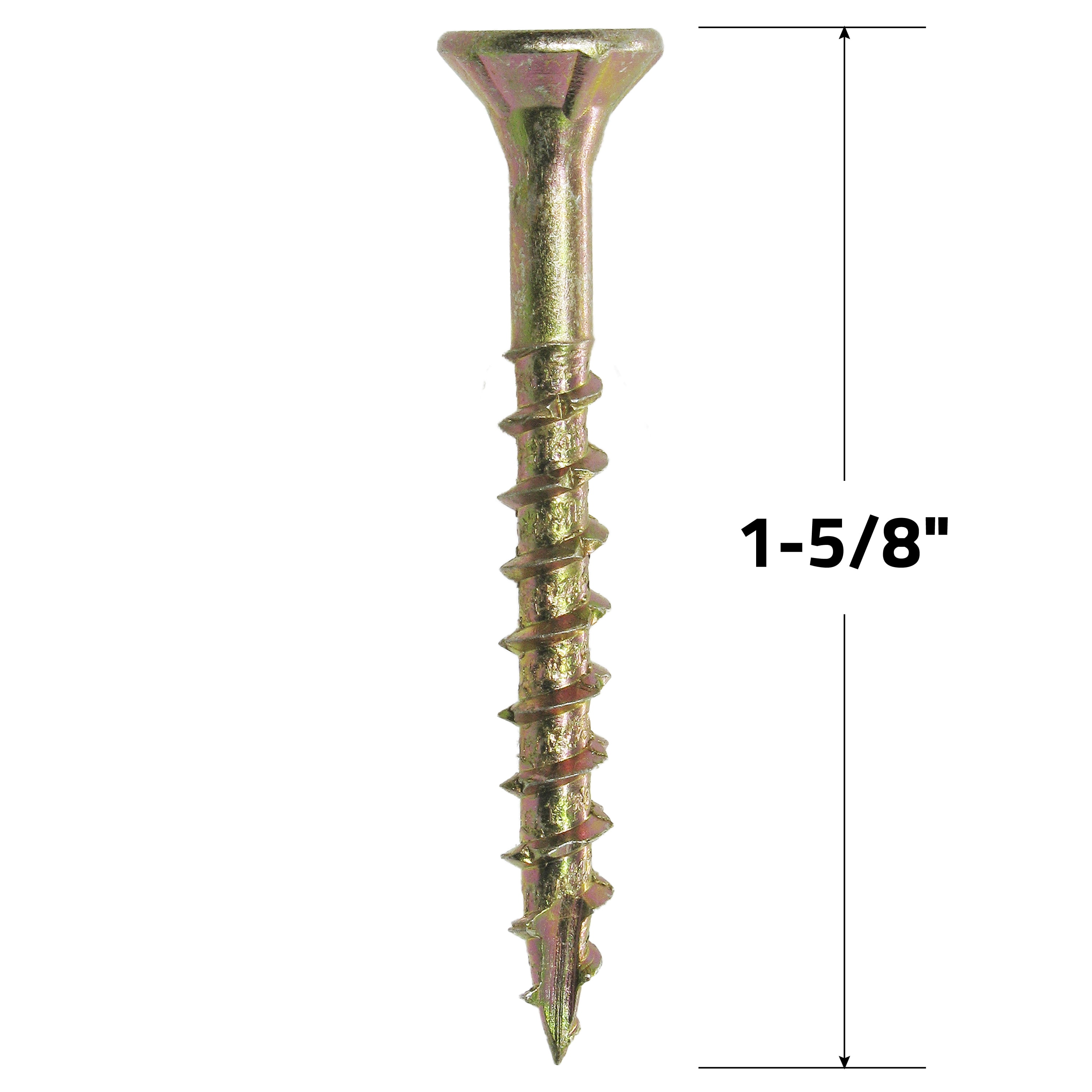 Grip-Rite #8 X 1-5/8 in. Star Drive Gold Construction Wood Screw 1 lb.