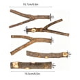 thumbnail image 3 of Soporte de descanso para loro de madera natural con ramas de árboles frutales para aves pequeñas, juguete para desgaste de garras y pico, soporte ajustable para jaula, reemplazable y lavable., 3 of 6