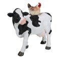 thumbnail image 2 of Western Country Rustic Farmhouse Holstein Cow With Hen Chicken Figurine, 2 of 9