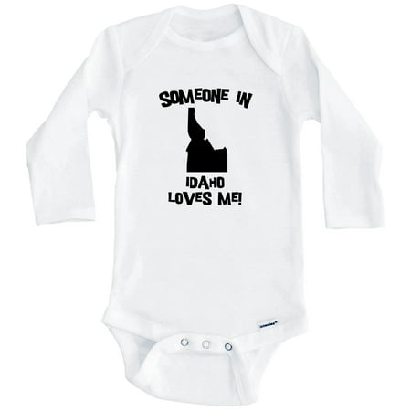 

Someone In Idaho Loves Me State Silhouette Cute One Piece Baby Bodysuit - One Piece Baby Bodysuit (Long Sleeve) 0-3 Months White