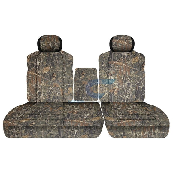 Designcovers Fits 2001-2003 Ford F-150 Camo Seat Covers (Front 40/60 Bench) opening Console Wetland