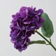 thumbnail image 1 of Nvzi piezas de flores azules de seda, hortensias artificiales, ramo de flores de hortensias realistas para boda, fiesta, oficina, decoración del hogar (púrpura), 1 of 5