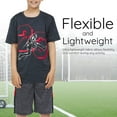 thumbnail image 6 of Boys Youth Big Kids Athletic Active Performance Sports 4 Piece Graphic T-Shirt Top and Basketball Short Set, 6 of 6