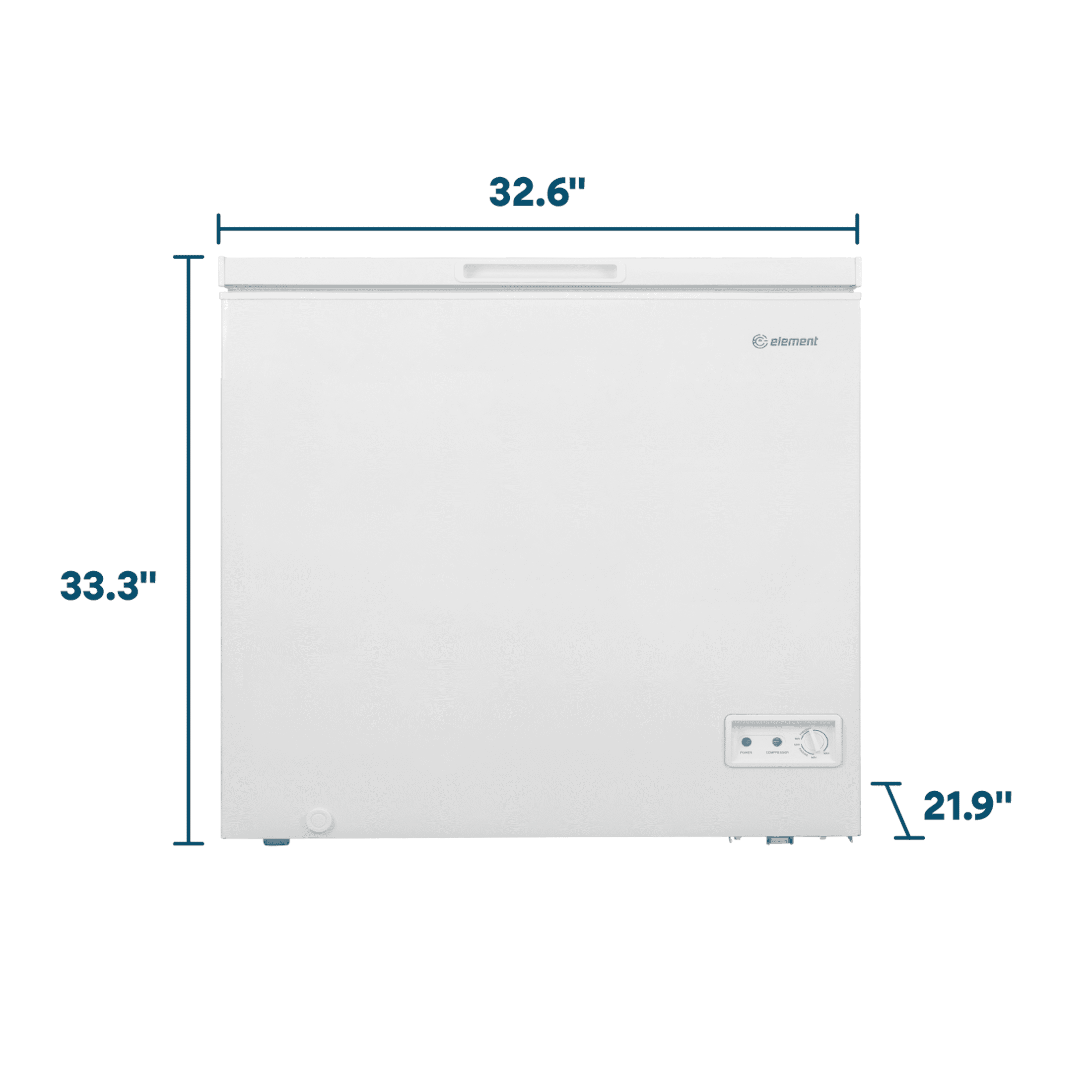 Element 7.0 cu. ft. Chest Freezer, Garage Ready, Energy-Efficient Cooling, Sliding Basket, White