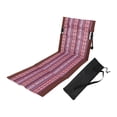 thumbnail image 3 of Silla de Playa Tipo Tumbona Asiento de Camping con Respaldo Portátil Plegable con Estructura de Aluminio Y Tela Oxford Adecuada para Piscina Y Jardín Borde marrón, 3 of 8