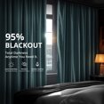 thumbnail image 3 of Half Price Drapes Signature Everglade Teal Velvet Blackout Curtains for Bedrooms(1 Panel), 50WX 96L, 3 of 11