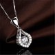 thumbnail image 3 of Twinkling Lujoso Corazón de Piedra Mujeres Colgante Collar de Plata, 3 of 5
