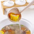 thumbnail image 2 of Cuchara de paja de trigo Cuchara para sopa Colador Dos en uno Mango largo Cuchara grande de plástico Vajilla Cuchara para olla caliente, 2 of 5