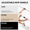 thumbnail image 5 of 36-inch blue commercial dust mop and floor sweeper with extendable pole, suitable for cleaning hardwood, tile, and concrete floors., 5 of 10