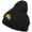 Black, variant on Guinea Flag Map Embroidered Long Beanie - Black OSFM