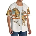 thumbnail image 4 of Fotbe Vintage Wild West Cowboy print Short Sleeve Button Down Shirts for Men Casual Summer Beach Wrinkle Free Shirt-X-Large, 4 of 7