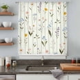 thumbnail image 5 of Spring Floral Sheer Curtains 84 Inches Long, Summer Botanical Sage Green Striped Light Filering Curtains, Breathable Simi Curtain Privacy Drapes for Living Room Bedroom Lightweight Window Treatment, 5 of 9