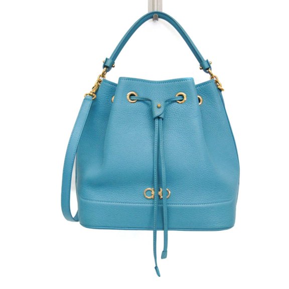 Pre-Owned Salvatore Ferragamo Gancini Drawstring Shoulder Bag AU-21 F566 Women's... (Good)