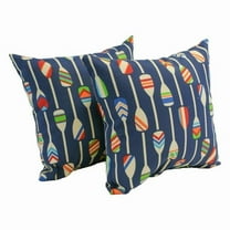 Blazing Needles CO-JO18-09-S2 Spun Polyester Outdoor Throw Pillows, Colorful Paddles - Set of 2