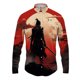 thumbnail image 3 of Camisa de solapa con estampado 3D de samurái japonés para hombre y mujer, camisas casuales de moda de manga larga, blusas con botones, ropa unisex de gran tamaño, 3 of 5