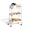 White, variant on Blazezo 3 Tier Rolling Utility Cart, Metal Storage Organizer, Locking Wheels, Multi-Purpose, White