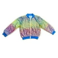 thumbnail image 2 of WOYY Big Girls Sequin Sparkly Jacket Glitter Fashion Gradient Bomber Jacket, Sizes 8-9, 2 of 7