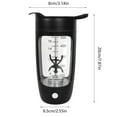 thumbnail image 3 of HLONK Glass tupperware set with lid meal prep bottle Mini hand fan USB Electric Protein Shake Bottle Electric Shaker Cup Fully Automatic Mixing Cup Rechargeable Sports Portable Protein Po, 3 of 4