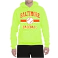 thumbnail image 2 of Wild Bobby City of Baltimore Baseball Fantasy Fan Sports Unisex Hoodie Sweatshirt, Safety Green, Small, 2 of 6