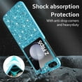 thumbnail image 5 of Dteck for Samsung Galaxy Z Flip 5 Case with Small Screen Protector, Z Flip 5 Glitter Case for Women Girls, Ultra Slim Plating Bumper Bling Shockproof Protective Cover for Samsung Galaxy Z Flip5,Blue, 5 of 6