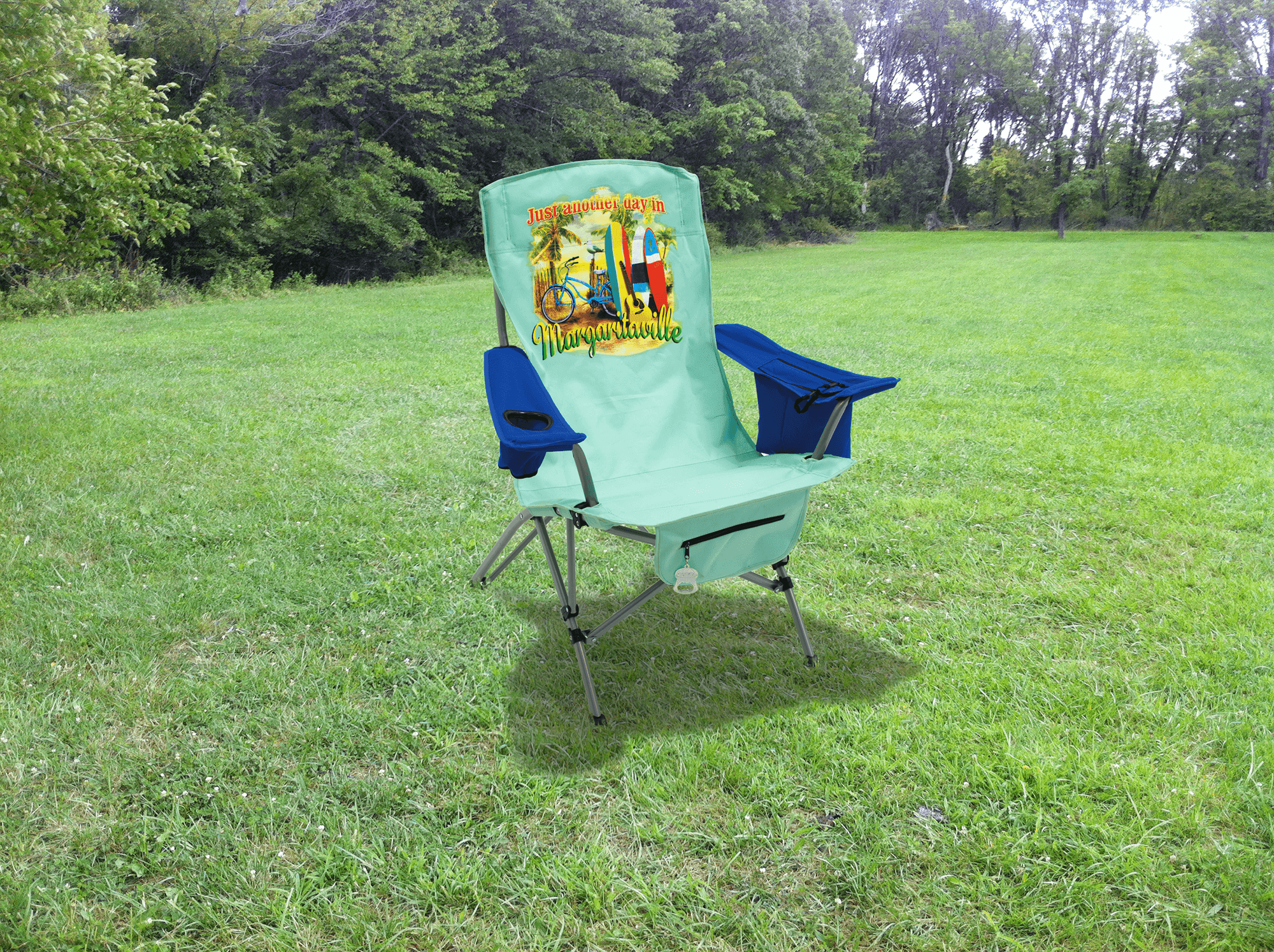 Margaritaville Suspension Chair - Just Another Day In Paradise - Green/Blue
