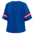 thumbnail image 3 of Women's WEAR by Erin Andrews Royal Philadelphia 76ers Color Block Boxy V-Neck T-Shirt, 3 of 4
