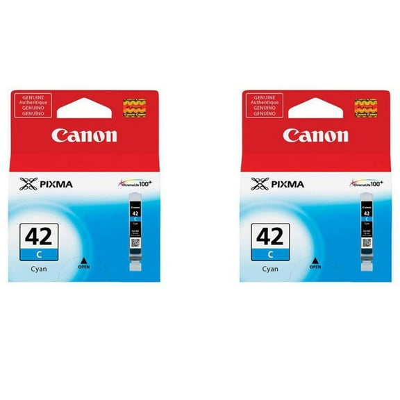 Canon CLI-42 Cyan Ink Cartridge for Pixma PRO-100 Inkjet Photo Printer, 2-Pack