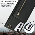thumbnail image 5 of Crossbody Case for Samsung Galaxy S21 Plus 5G Case with Card Holder,Galaxy S21 Plus Wallet Case for Women Girl PU Leather Lanyard Strap Magnetic Clasp Kickstand ID Credit Card 6.7",Black, 5 of 9