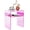 Pink, variant on solaround Acrylic Side Table, Nightstand Bedside Table for Bedroom Living Room, 19.7'' x 15.7'' x 11.8'', Orange