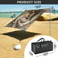 thumbnail image 3 of Wobogo Mermaid Inside The Shell Beach Tent Camping Sun Shelter 110 x 125in UPF50+ Outdoor Shade for Trips Fishing Picnics, 3 of 7