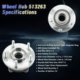 thumbnail image 6 of Front Wheel Bearing Hub Set Assembly Fit for 2008-2014 Dodge Avenger/2011-2014 Chrysler 200/2007-2010 Chrysler Sebring w/o ABS, Easy to Install, OE Direct Replacement - 513263, Reduce Noise, 6 of 6