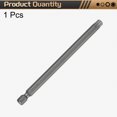 thumbnail image 3 of Uxcell T40 Torx Head Screwdriver Bit 1/4" Hex Shank 4.3" (110mm) Long Magnetic No Hole Tip 6 Point Star Screw Driver, 3 of 7