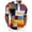 White, variant on Mens Plaid Polo Shirt Short Sleeve Breathable T Shirt Zip Placket Casual Summer Top Blue L