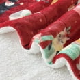 thumbnail image 4 of Elegant Comfort Reversible and Plush Flannel Fleece-Winter Christmas Sherpa Throw- Lightweight Soft and Cozy-Holiday Decorative Throw, Perfect for Lounging, 50 x 60 inches, Cats in Holiday, 4 of 6