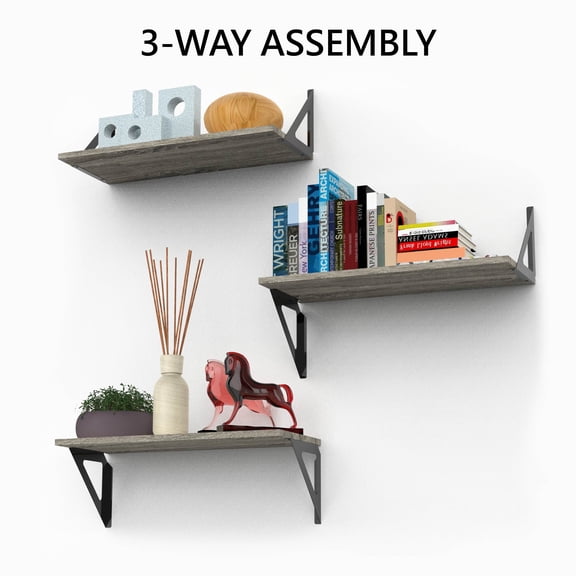Hyper Tough 10 in. x 23 5/8 in. Rustic Gray Laminated Wood Shelf