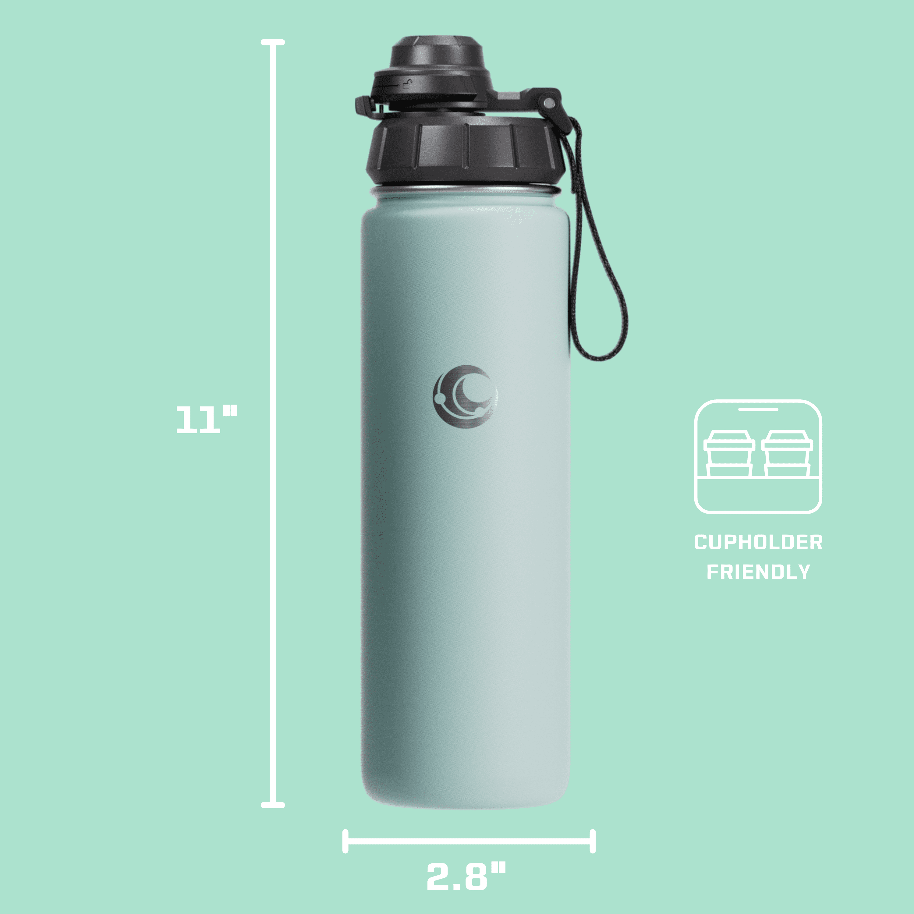 Vesmoon Vessence Infuser Bottle 24 Oz - Insulated Water Bottle for Loose Leaf Tea | Tea Infuser Water Bottle with Straw Lid & Chug Lid | Leak Proof Water Bottle