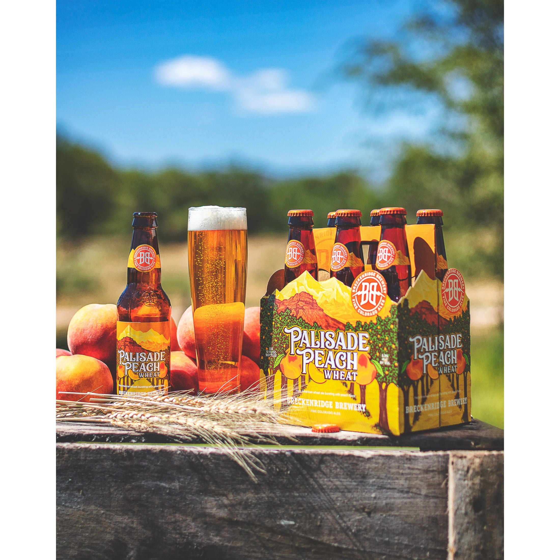 Breckenridge Brewery, Palisade Peach, Wheat, Craft Beer, 6 pack, 12 fl oz Glass bottle, 5.3% ABV