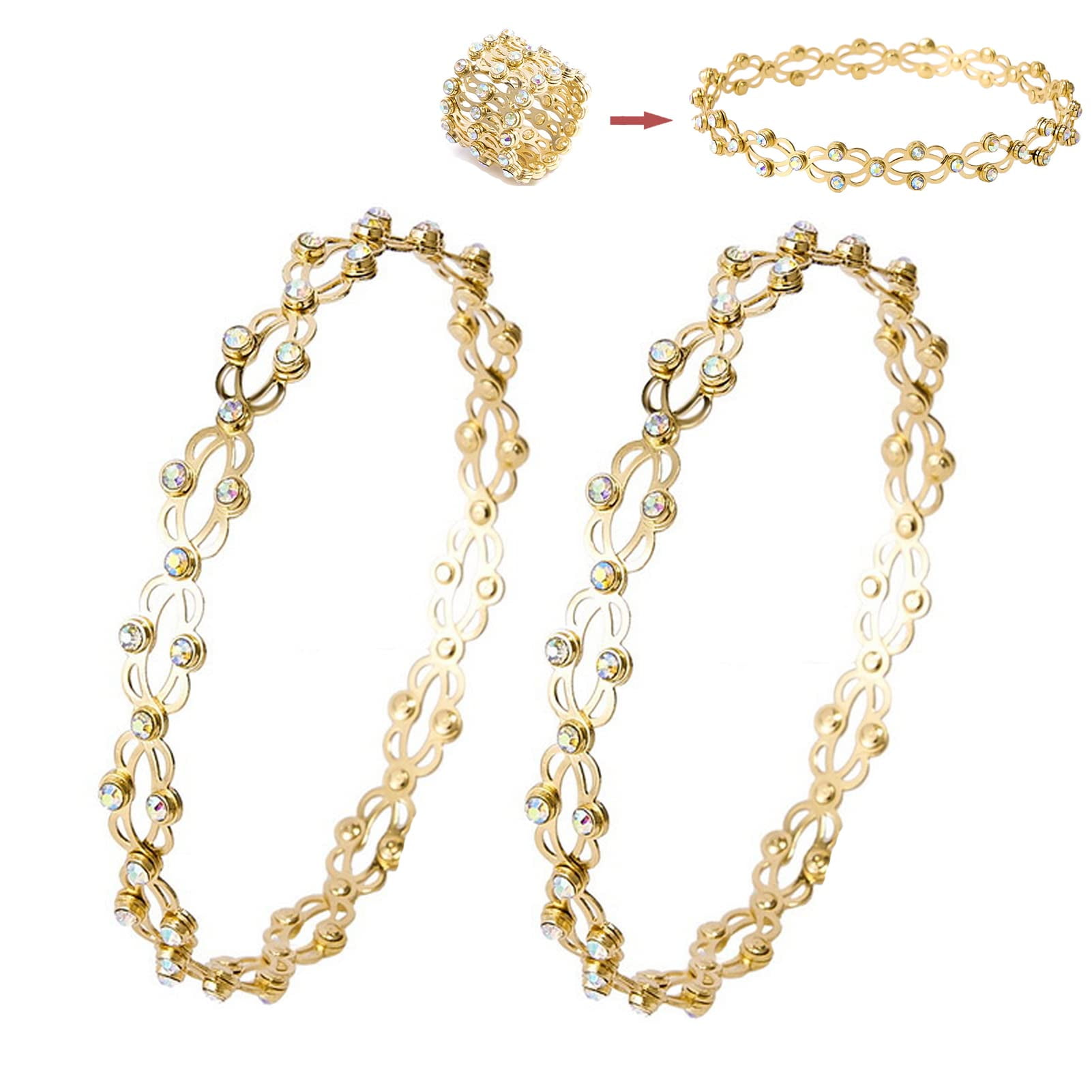 2 in 1 Adjustable Therapy Transforming Bracelet Ring, Magic 2