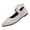 Beige, variant on Mary Jane Flats For Women Tweed Woven Fabric Crisscross Elastic Ankle Wrap Strap Pointed Toe Slip On Flat Shoe Footwear