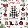 thumbnail image 2 of Dalrosia Christmas Buffalo Plaid Hanging Ornaments Christmas Tree Wooden Hanging Decor Wooden Christmas Ornaments Snowflake Reindeer Snowman Plaid Christmas Decor, 2 of 7